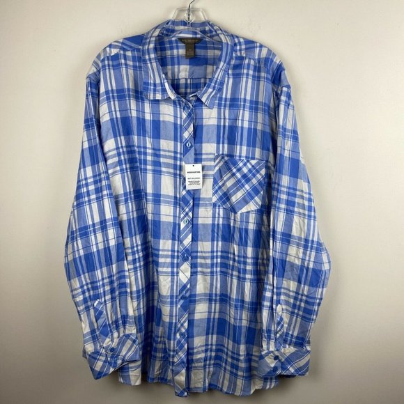Bit & Bridle Women TOP  Size 3X PLUS NEw Long Shirt Cotton - Picture 1 of 3